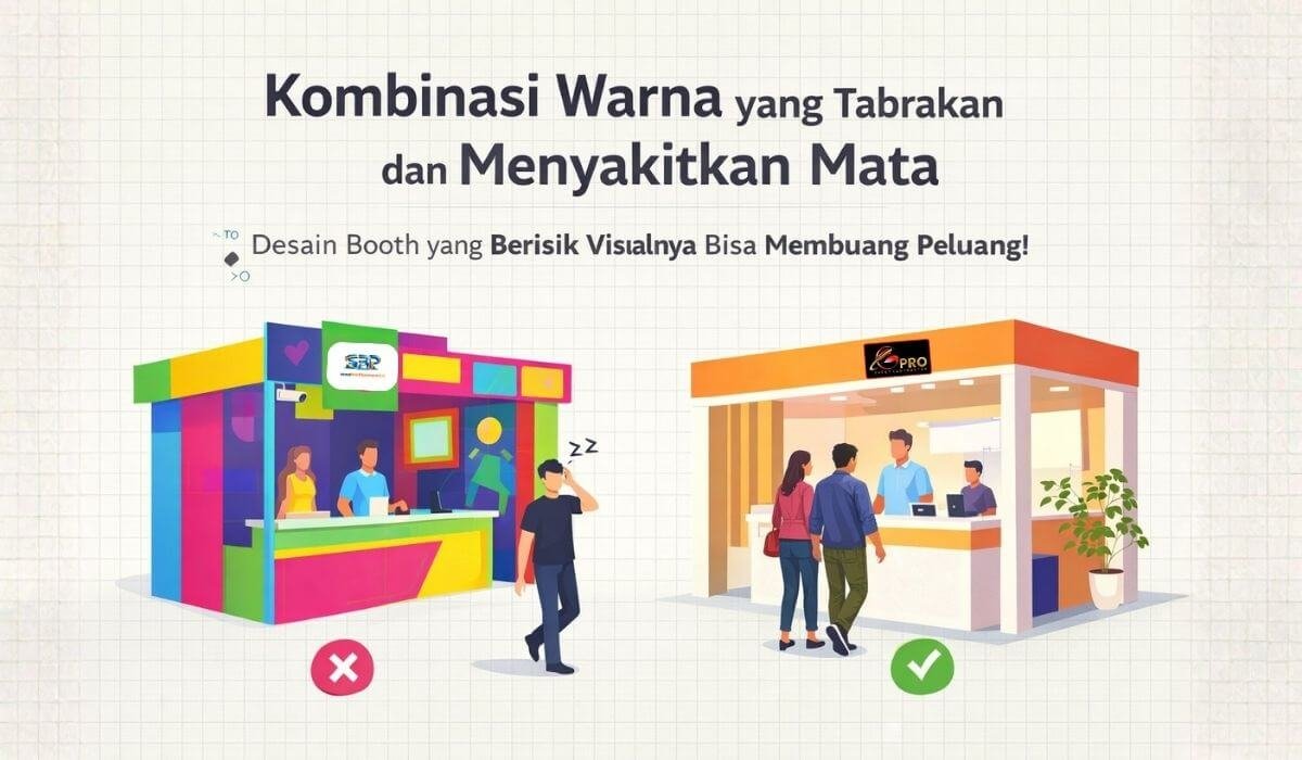 Booth Kombinasi Warna Tabrakan Menyakitkan Mata