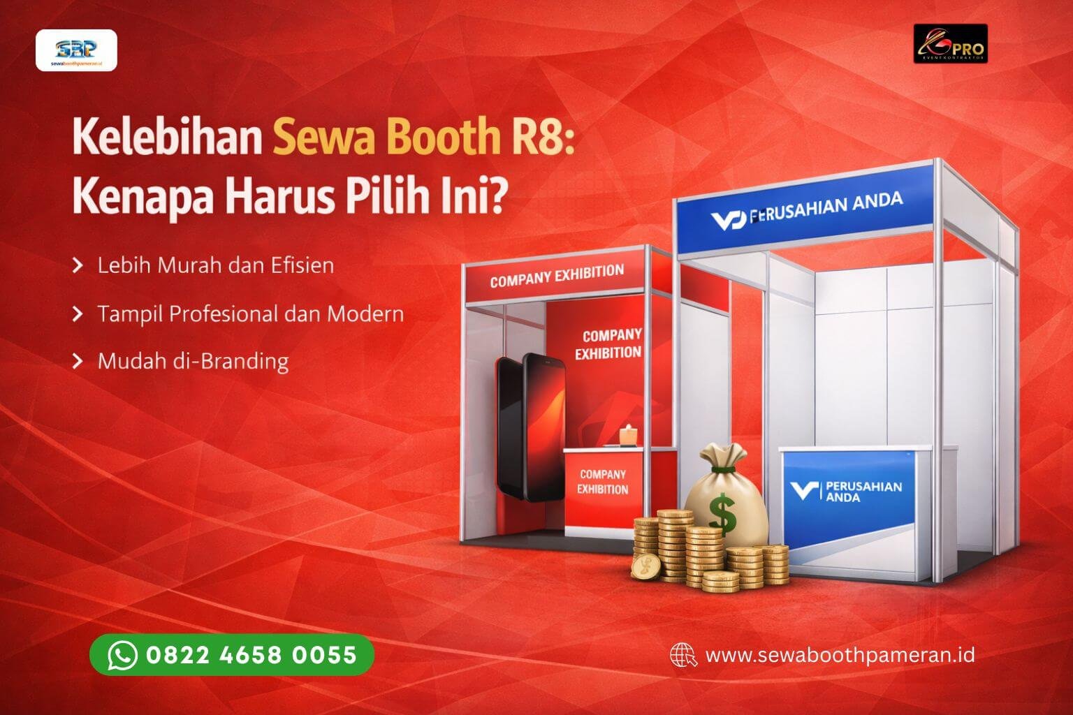 kelebihan sewa booth r8