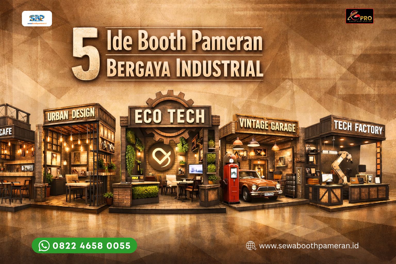 5 Ide Booth Pameran Bergaya Industrial: Yuk Contek!