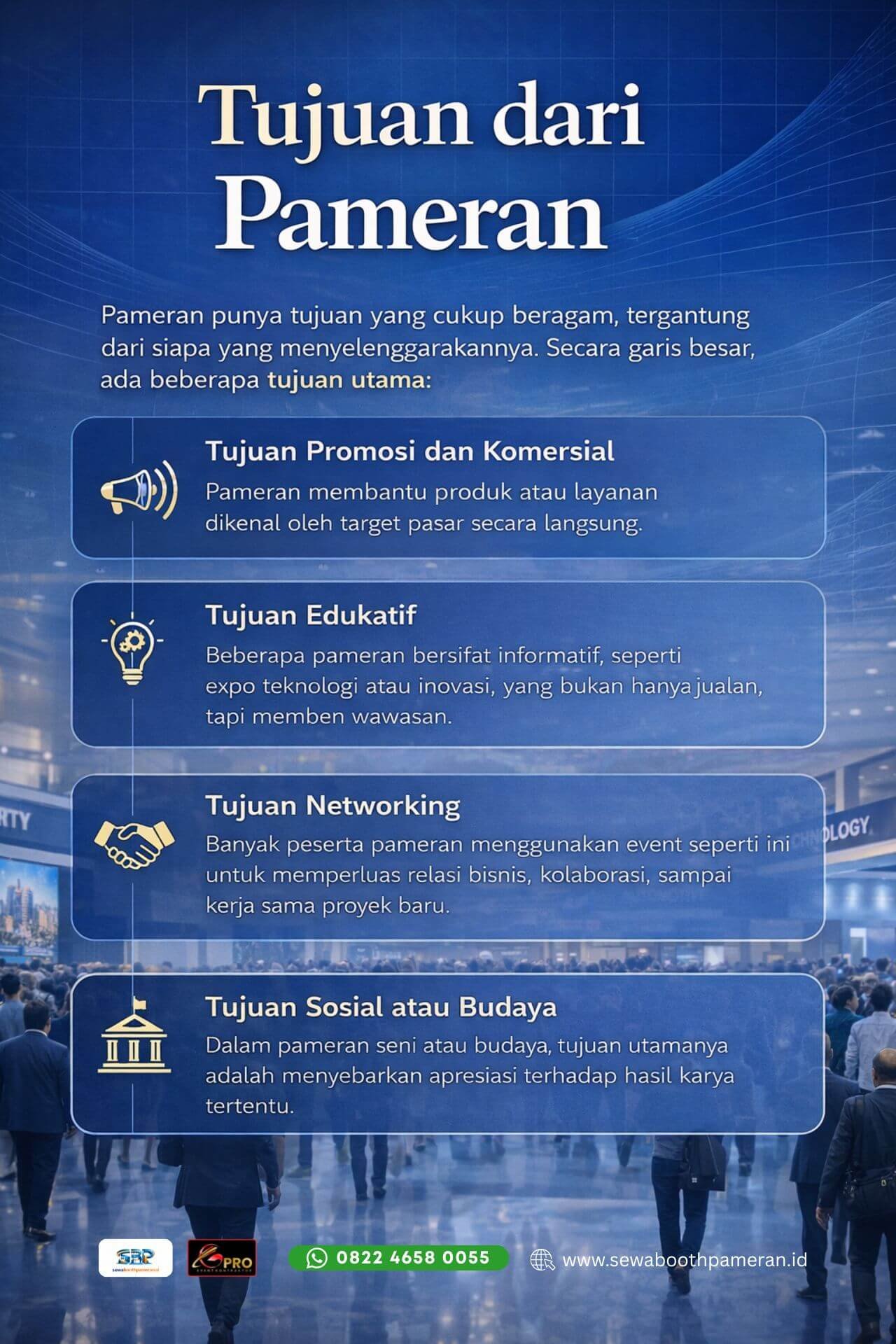 Infografik Tujuan dari Pameran