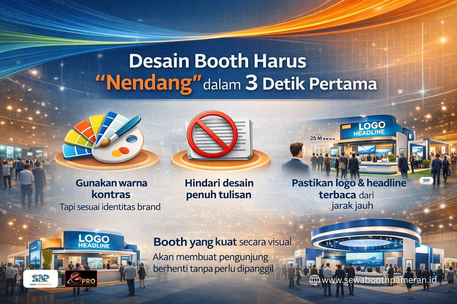 desain booth harus nendang