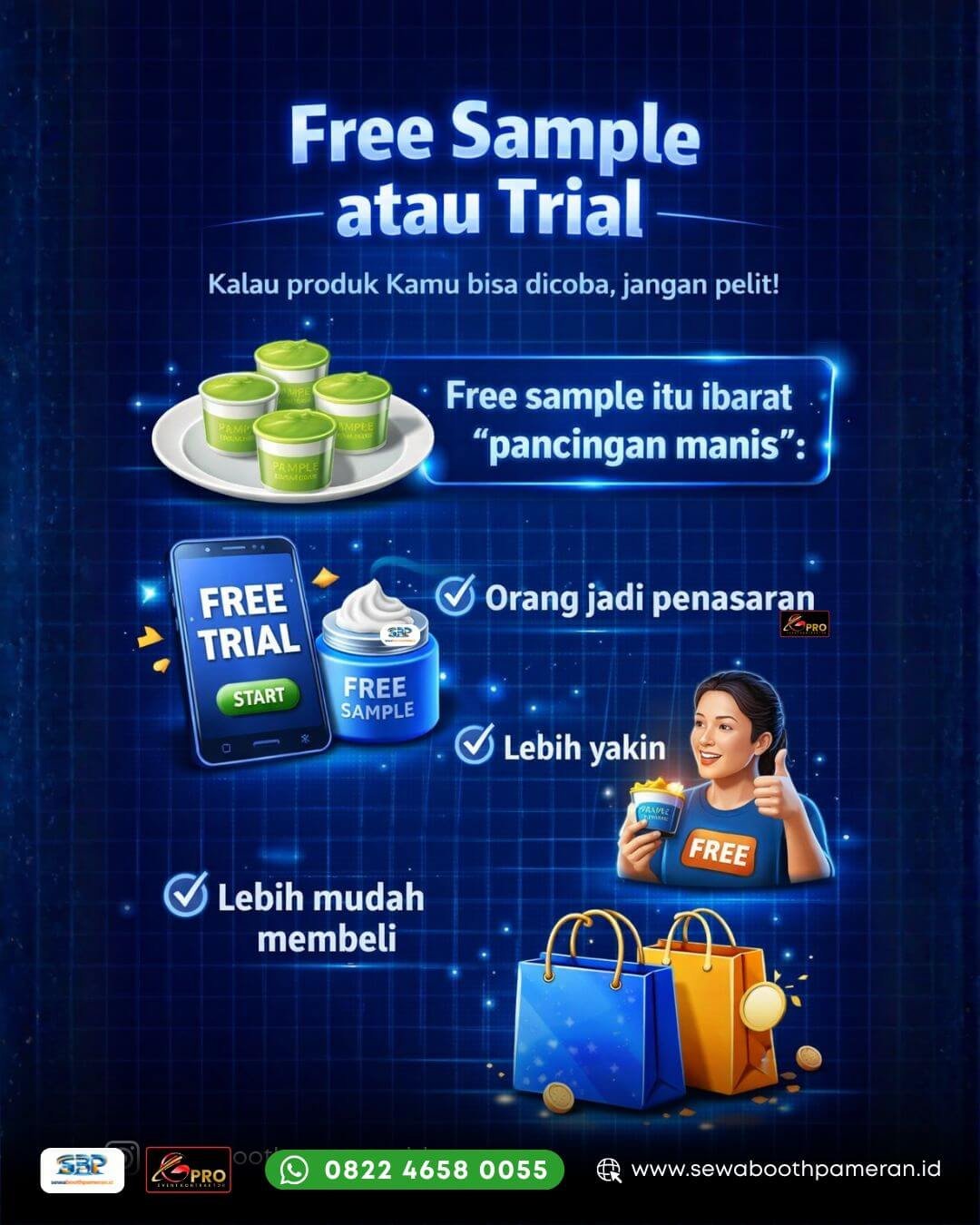 infografik free sample atau trial