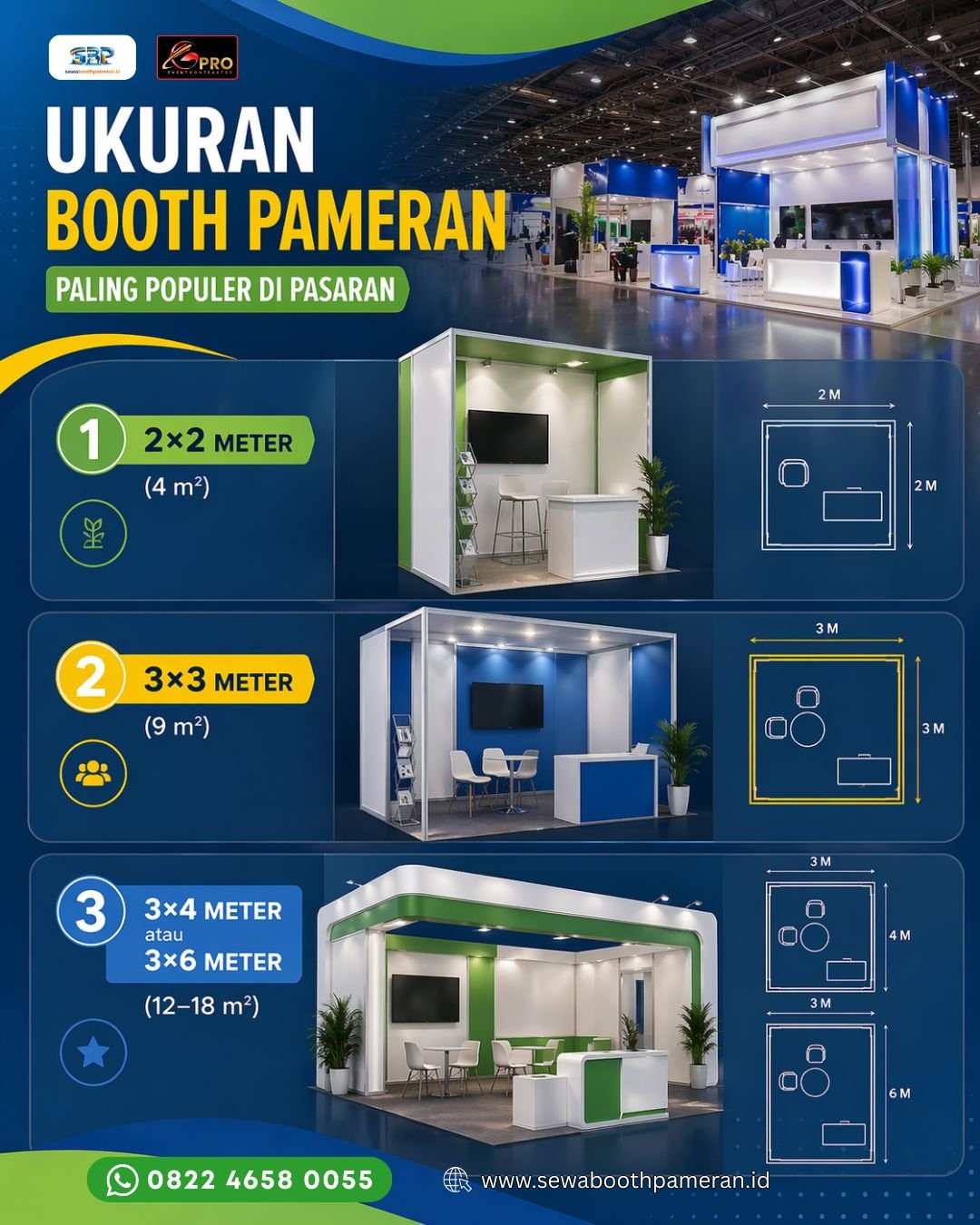 infografik ukuran booth pameran infografik ukuran booth pameran