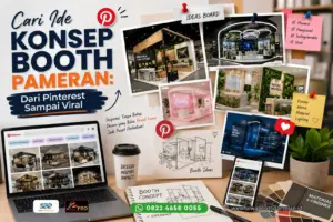 cari ide konsep booth pameran di pinterest