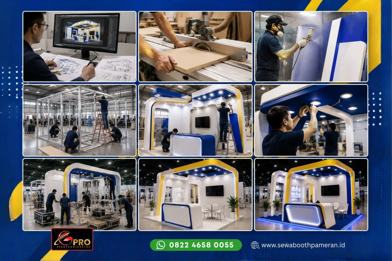 proses produksi booth pameran by gpro