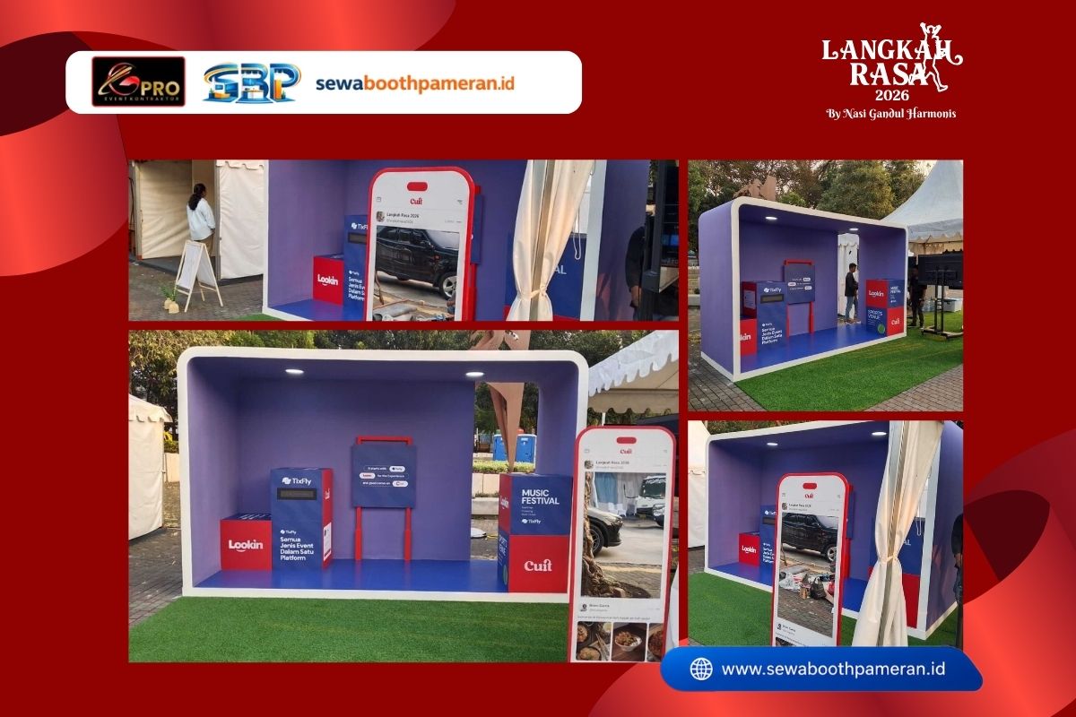 Dukung Tixfly di Langkah Rasa 2026, Sewaboothpameran.id Hadirkan Custom Booth Futuristik di Plaza Timur GBK