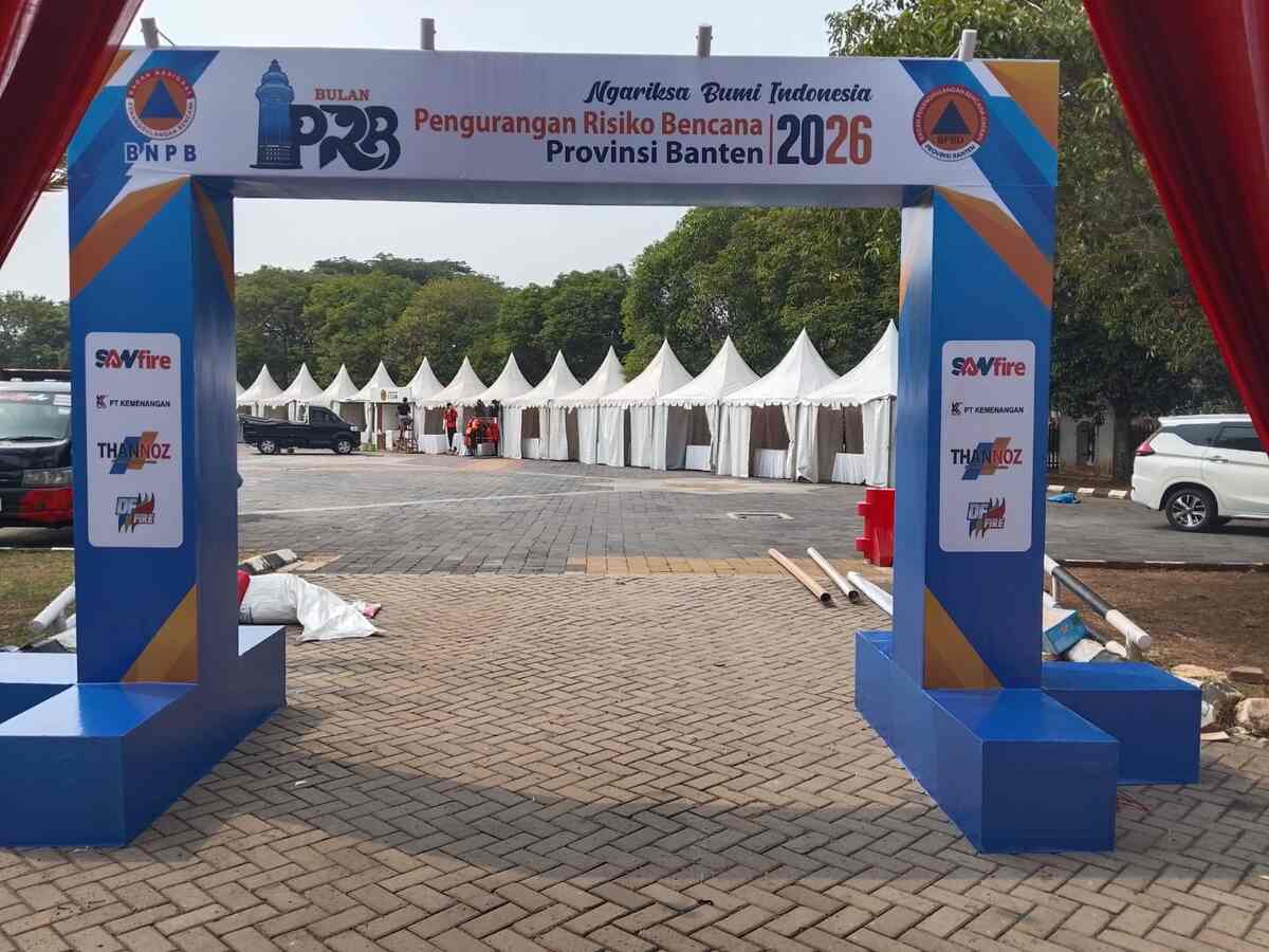 Dukung Bulan PRB 2026 BNPB di Banten, Sewaboothpameran.id Hadirkan Instalasi Pameran Unggul