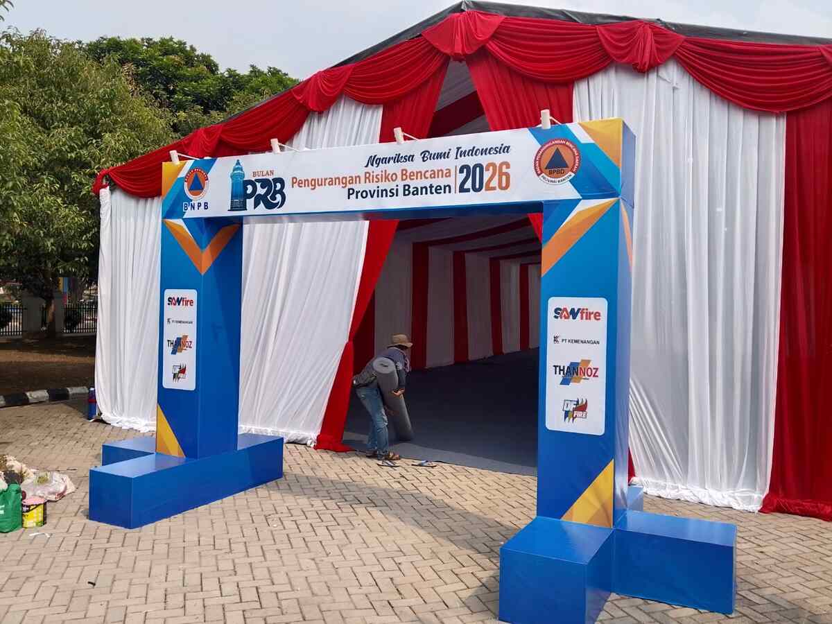 Dukung Bulan PRB 2026 BNPB di Banten, Sewaboothpameran.id Hadirkan Instalasi Pameran Unggul